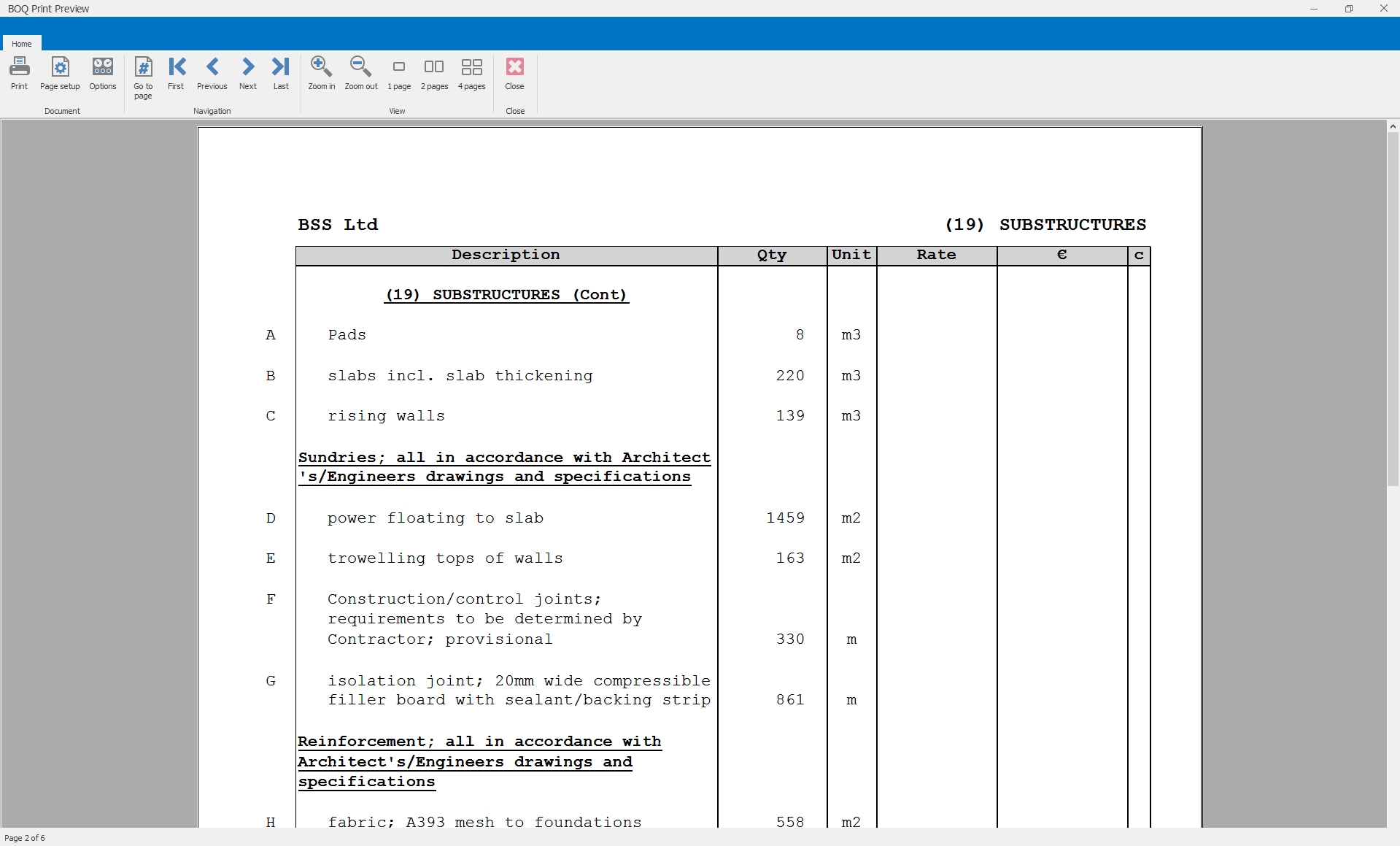 buildsoft global estimating